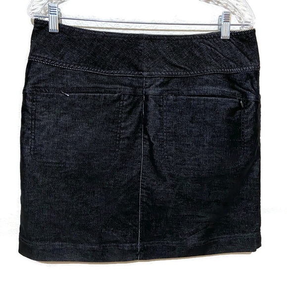 Athleta 10 black/charcoal corduroy mini skirt - Picture 5 of 10